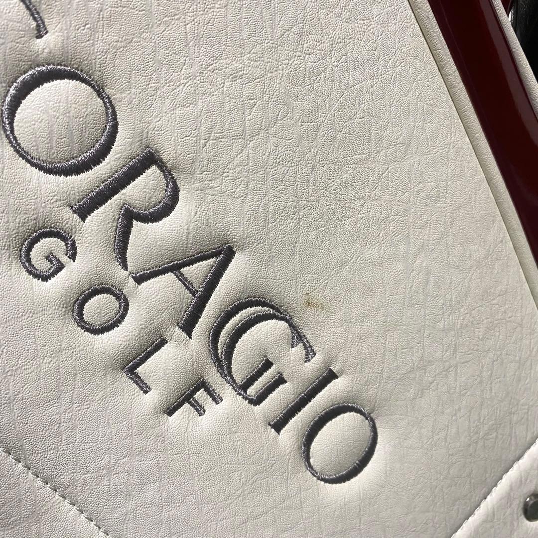 コラッジオ CORAGIO キャディバッグ 白 ホワイト レッド ゴルフバック