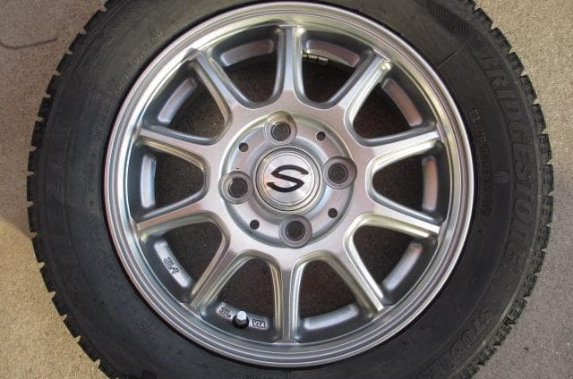 社外 13インチ アルミ ホイール PCD100 4穴 4本 155/65R13