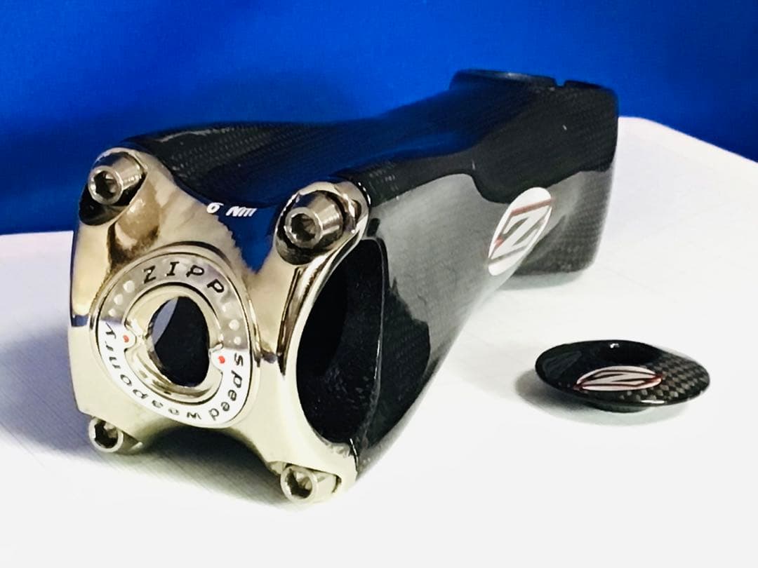 デッドストック ZIPP 145 カーボン製 ステム 130mm ヘッドカバー付