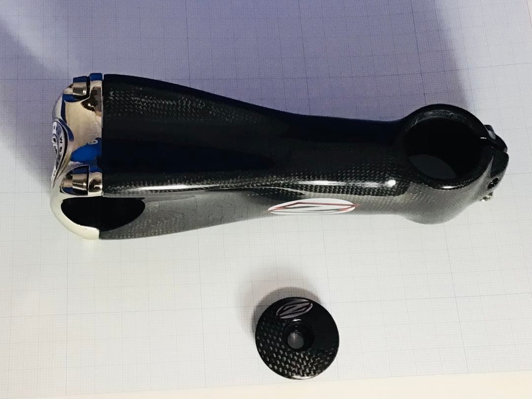 デッドストック ZIPP 145 カーボン製 ステム 130mm ヘッドカバー付