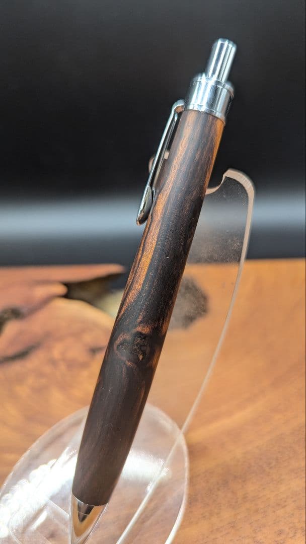 561特上　デザートアイアンウッド　瘤杢　木軸シャーペン　ボールペン