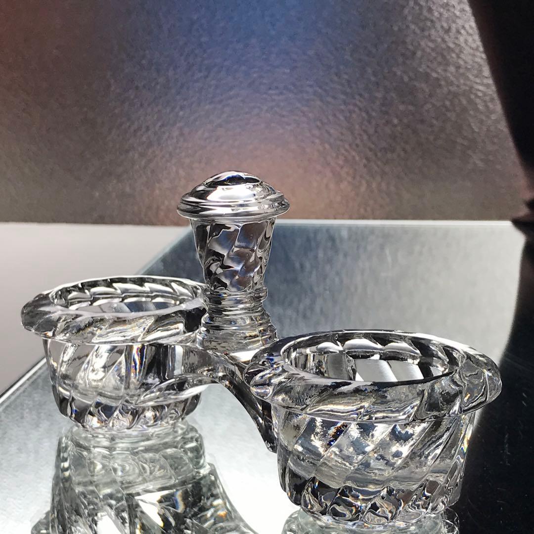 極稀少オールドバカラ Baccaratバンブー Bambou★塩入れ★クリスタル