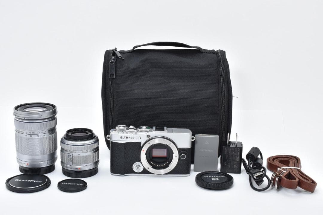 美品 OM SYSTEM PEN E-P7 ダブルズームキットショット数606回
