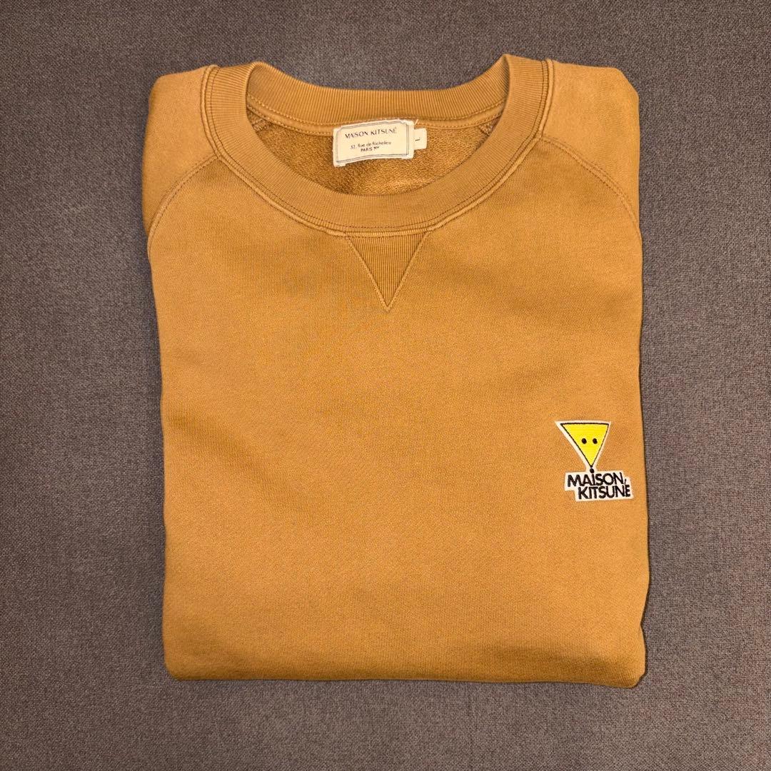 メゾンキツネ スウェット ワッペン ワンポイントロゴ キャメル ブラウン 茶系