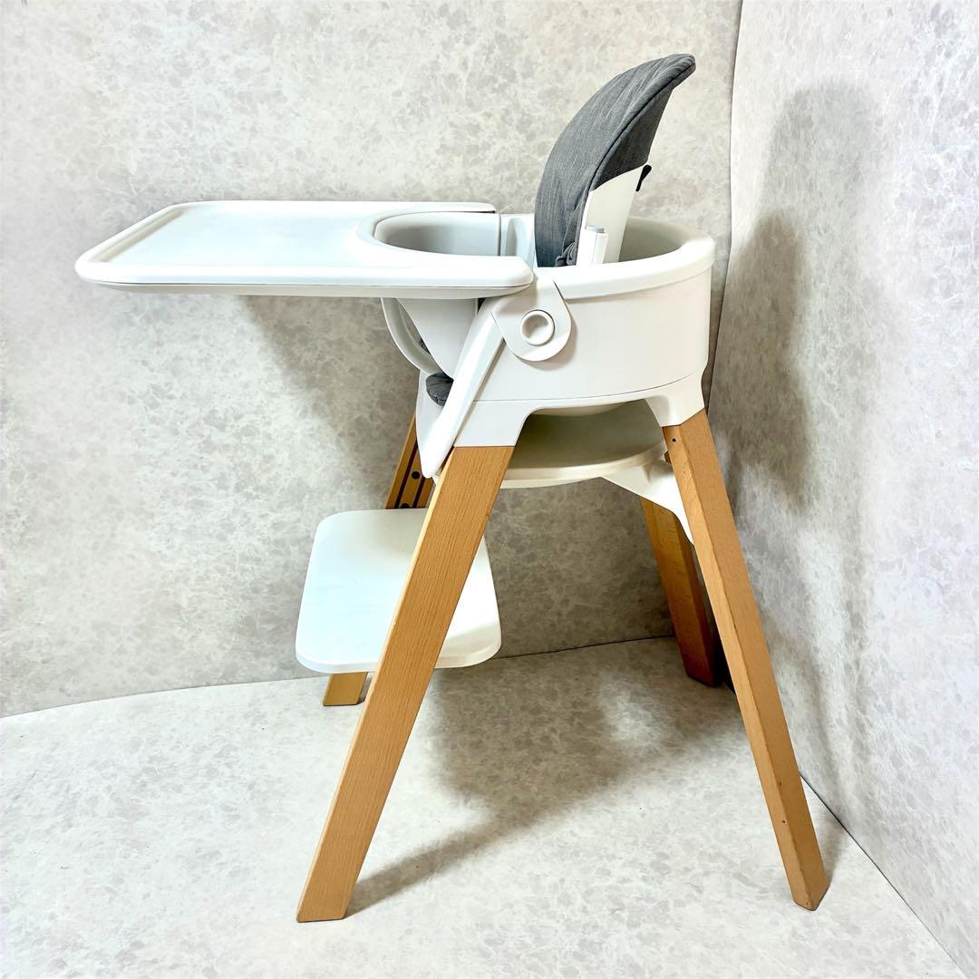 ストッケ ステップス ベビーチェア ハイチェア ベビーセット・テーブル付き 美品