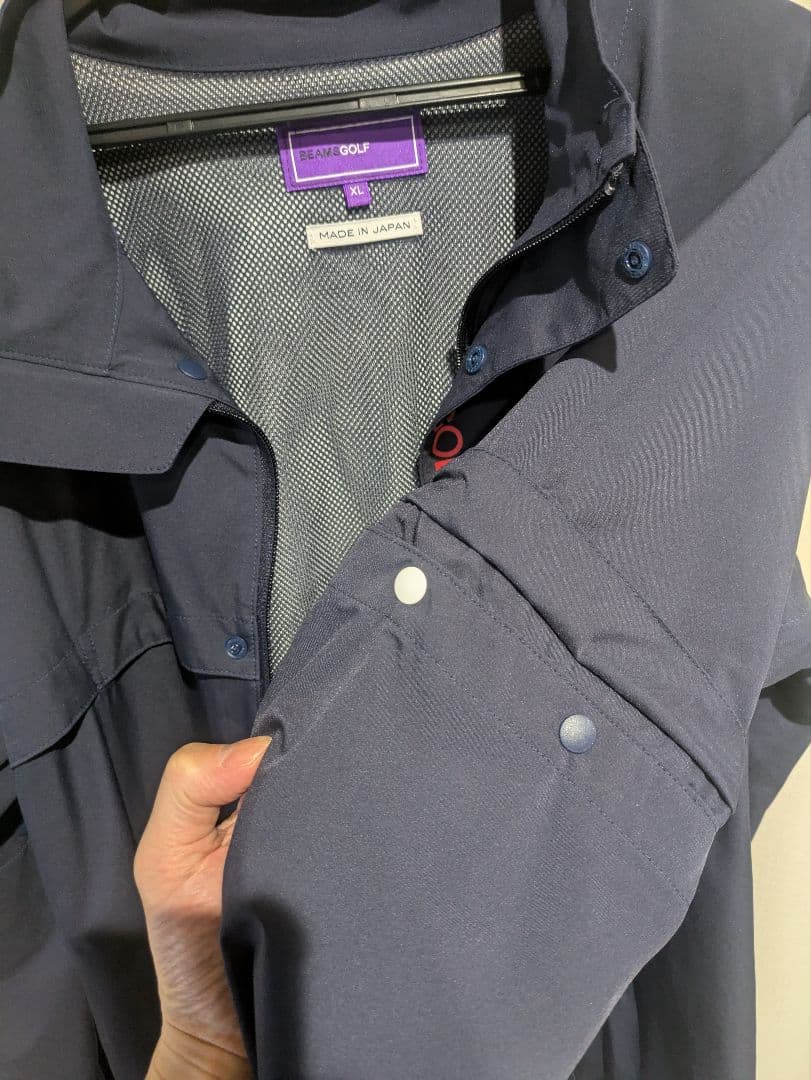【上下セット販売になります】 BEAMS GOLF ネイビー レインジャケット