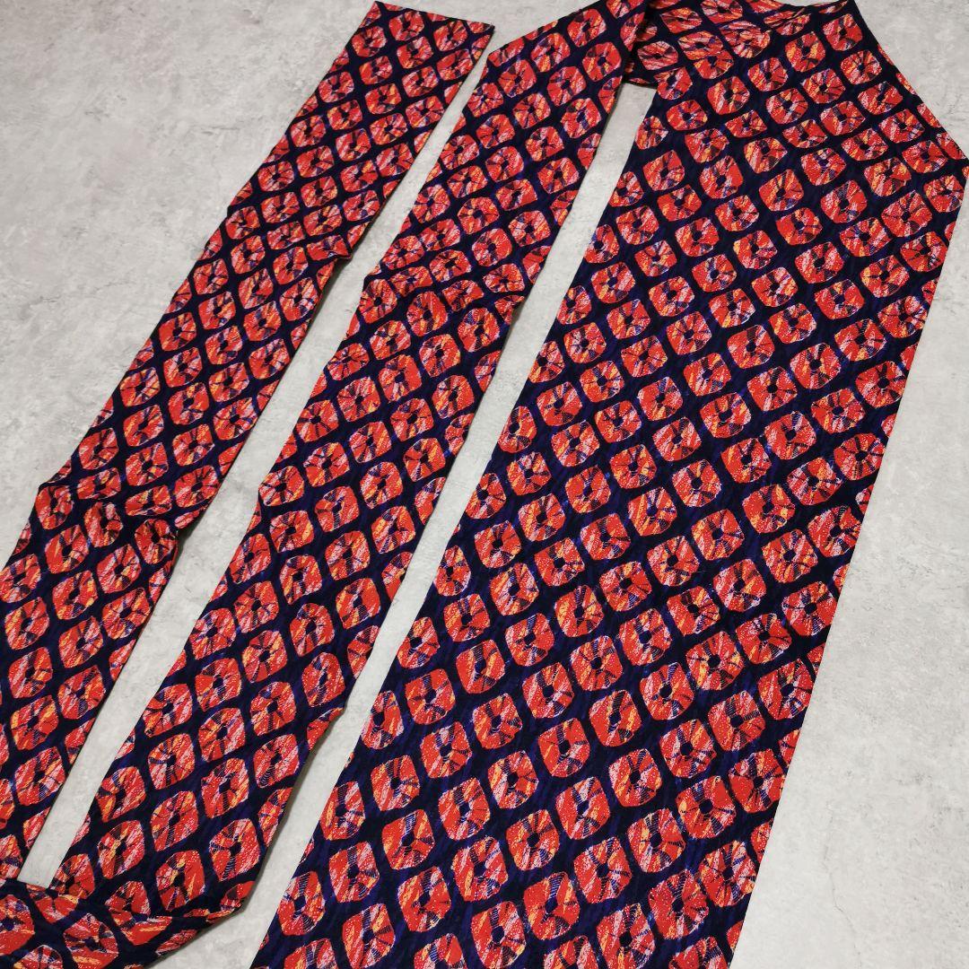 【ポンポンつき帯締めプレゼント】貴重な 手蜘蛛絞り 紬 九寸名古屋帯