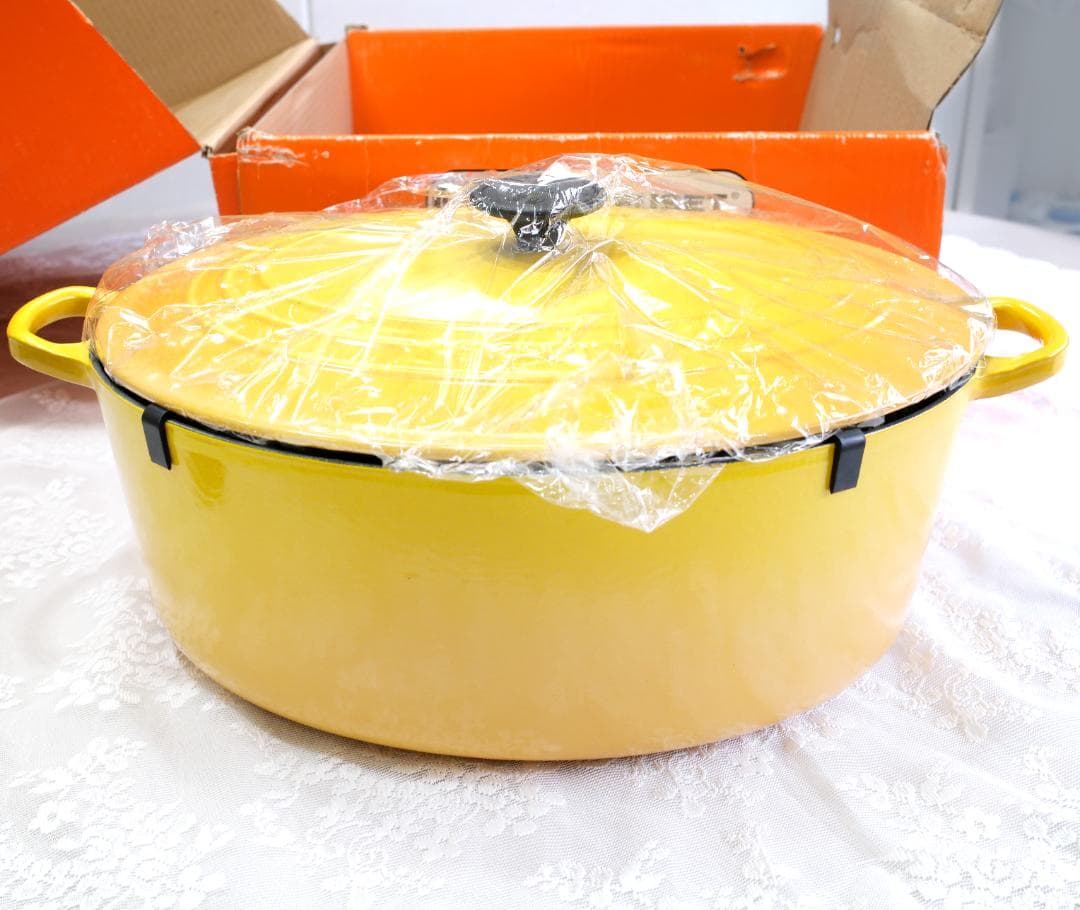 【未使用】日本未発売ルクルーゼ ホーロー鍋35cm