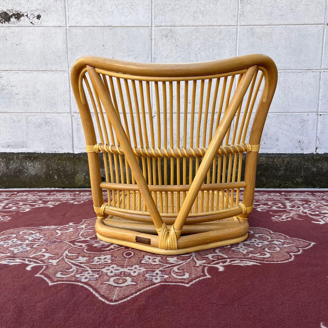 美品 高品質◾️AUSTER製 籐ラタン 座椅子 ナチュラル天然素材