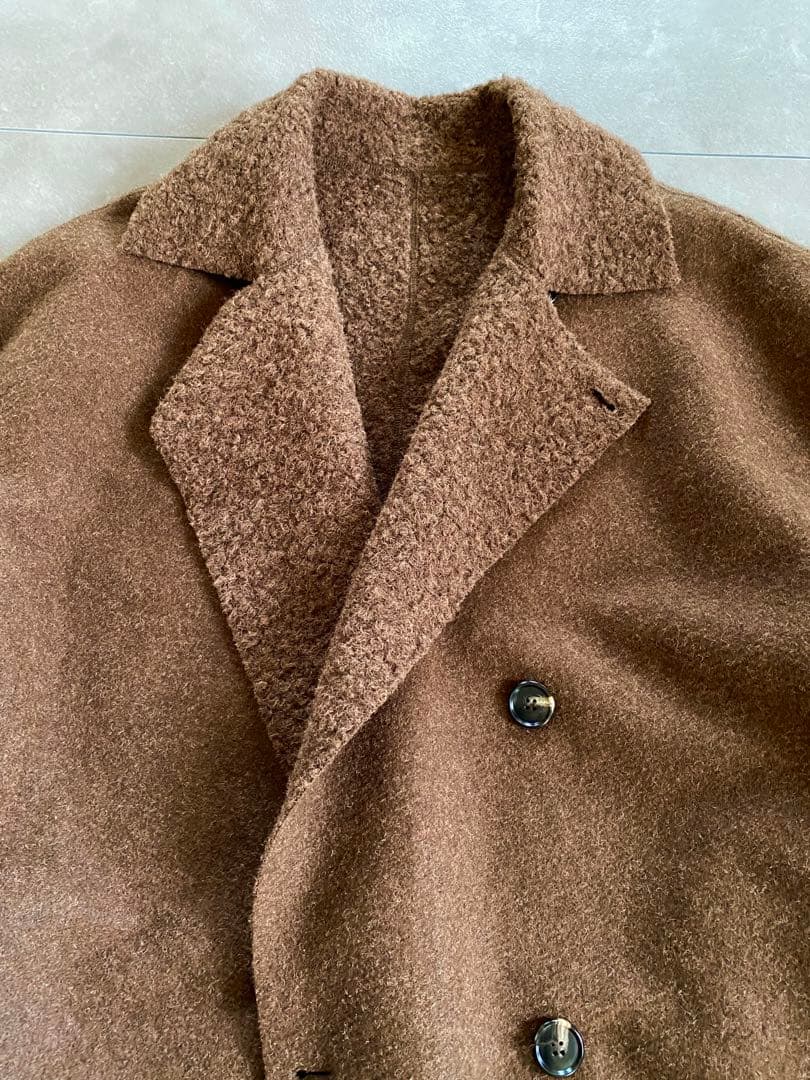 CYNICAL ボアスライバーニットリバーシブルコート　ジャケット　ブラウン