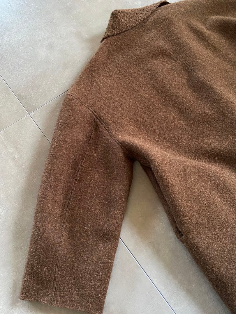 CYNICAL ボアスライバーニットリバーシブルコート　ジャケット　ブラウン