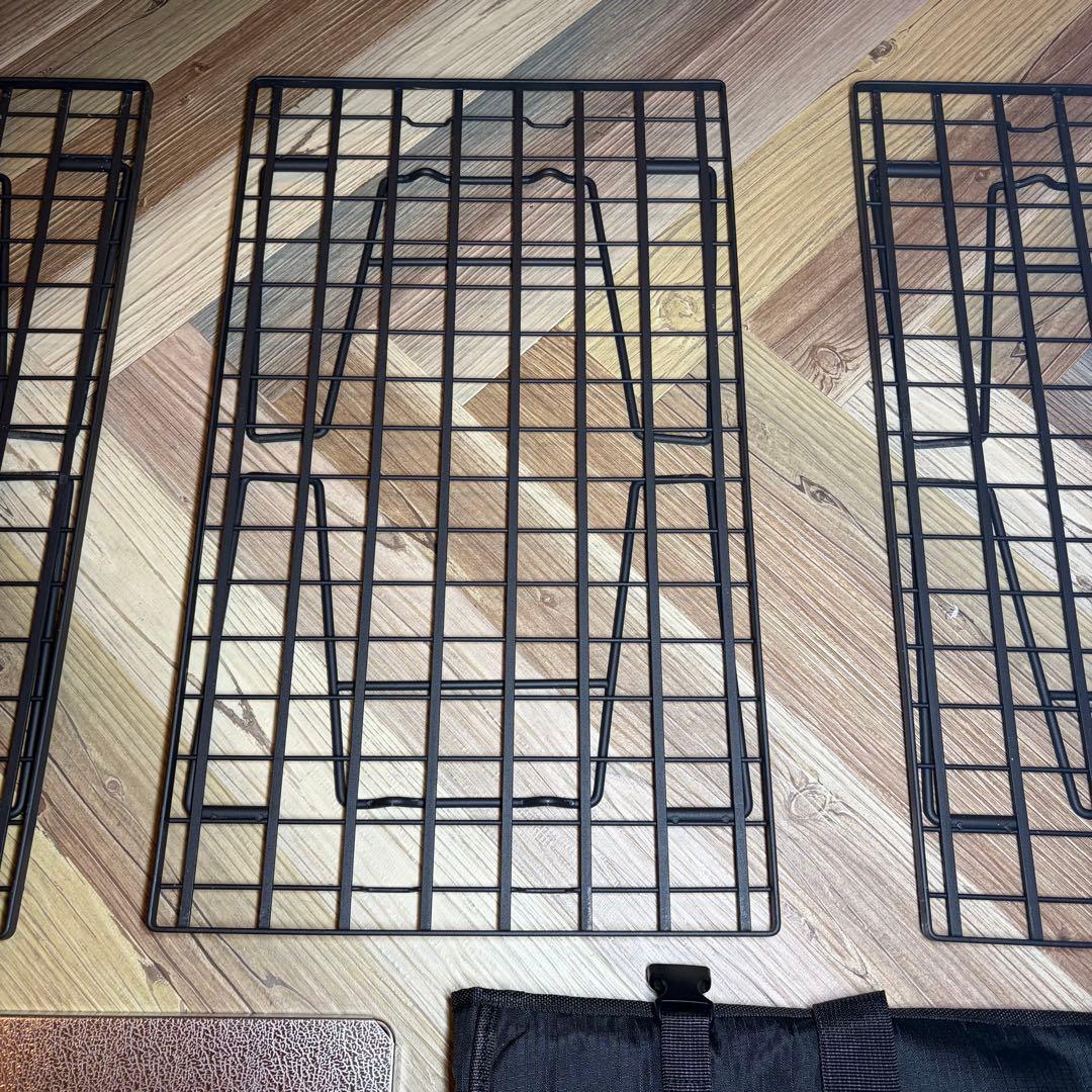 Hibari フィールドラック 3台セット（キャンピングムーン多機能天板・袋付）