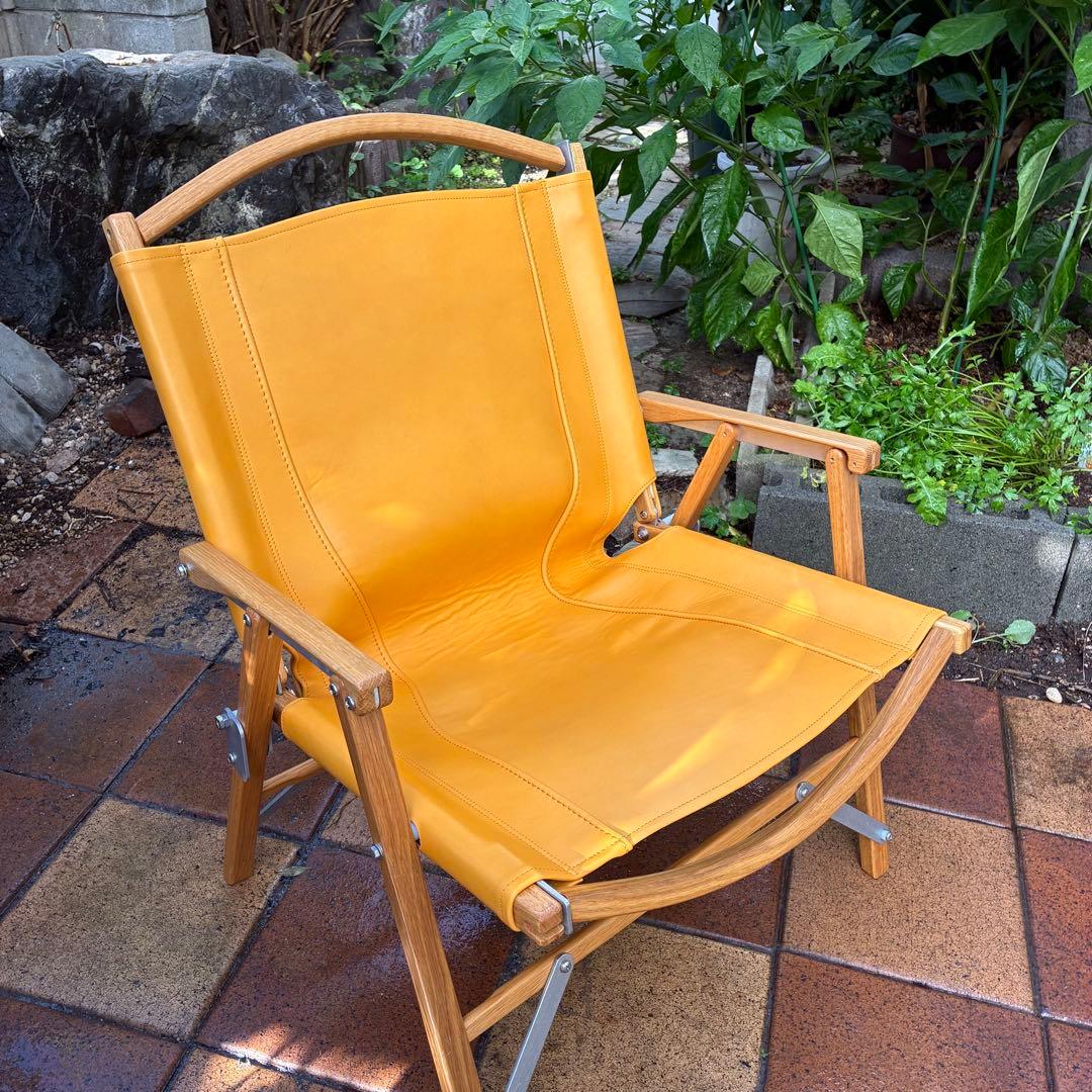 カーミットチェア用　張り替えレザーシート【一体型・イエロー】