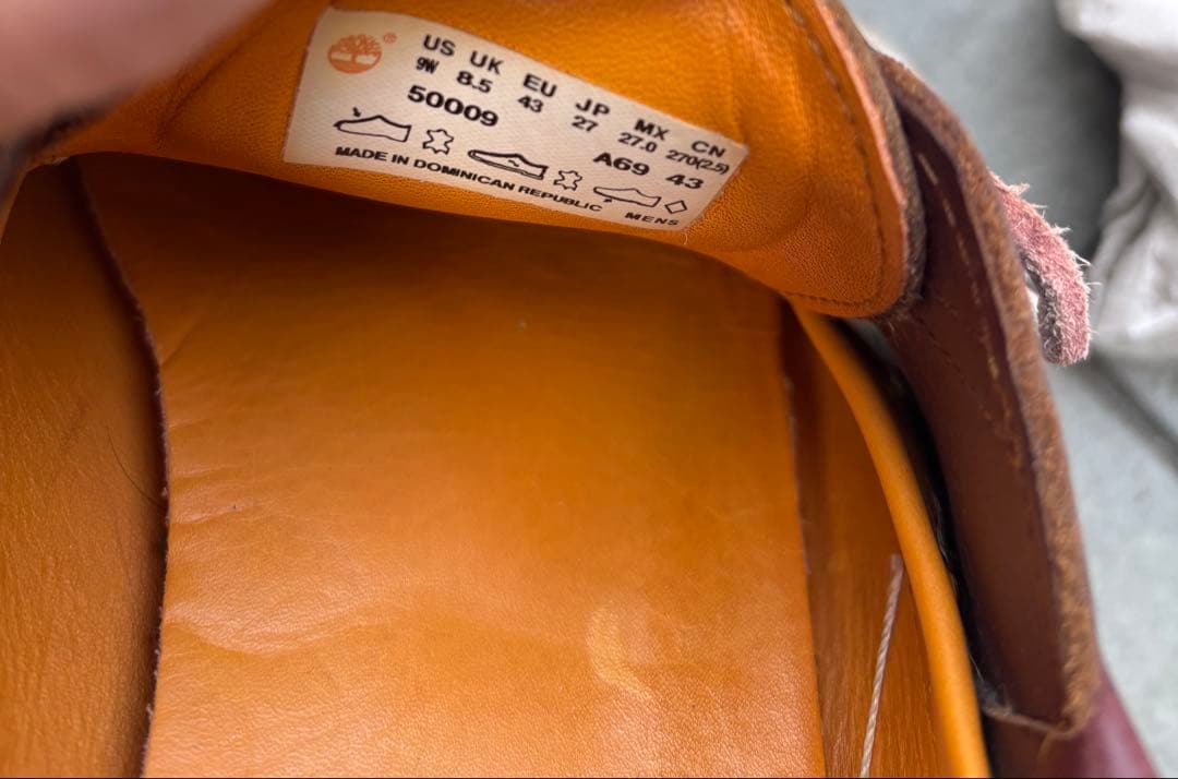 国内正規品 Timberland 3eye バーガンディ 27cm