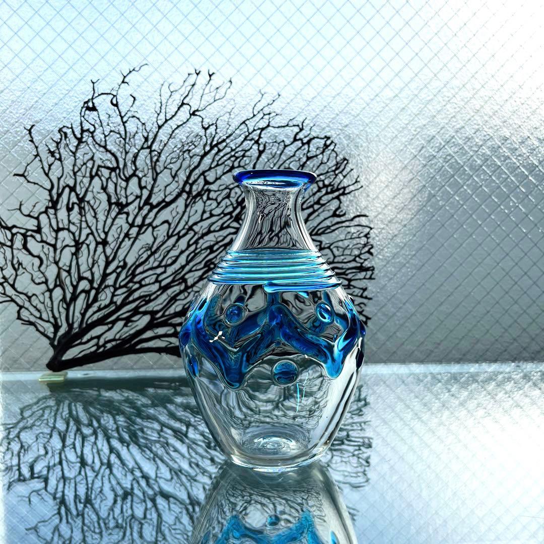 骨董　作家物　民藝ガラス　舩木倭帆　花器　花瓶　現品限り