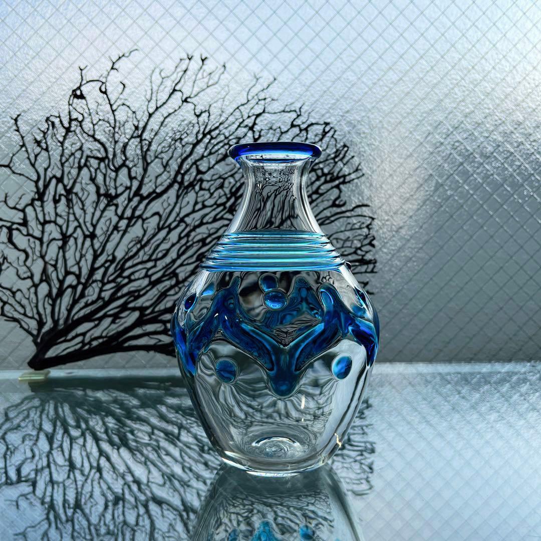 骨董　作家物　民藝ガラス　舩木倭帆　花器　花瓶　現品限り