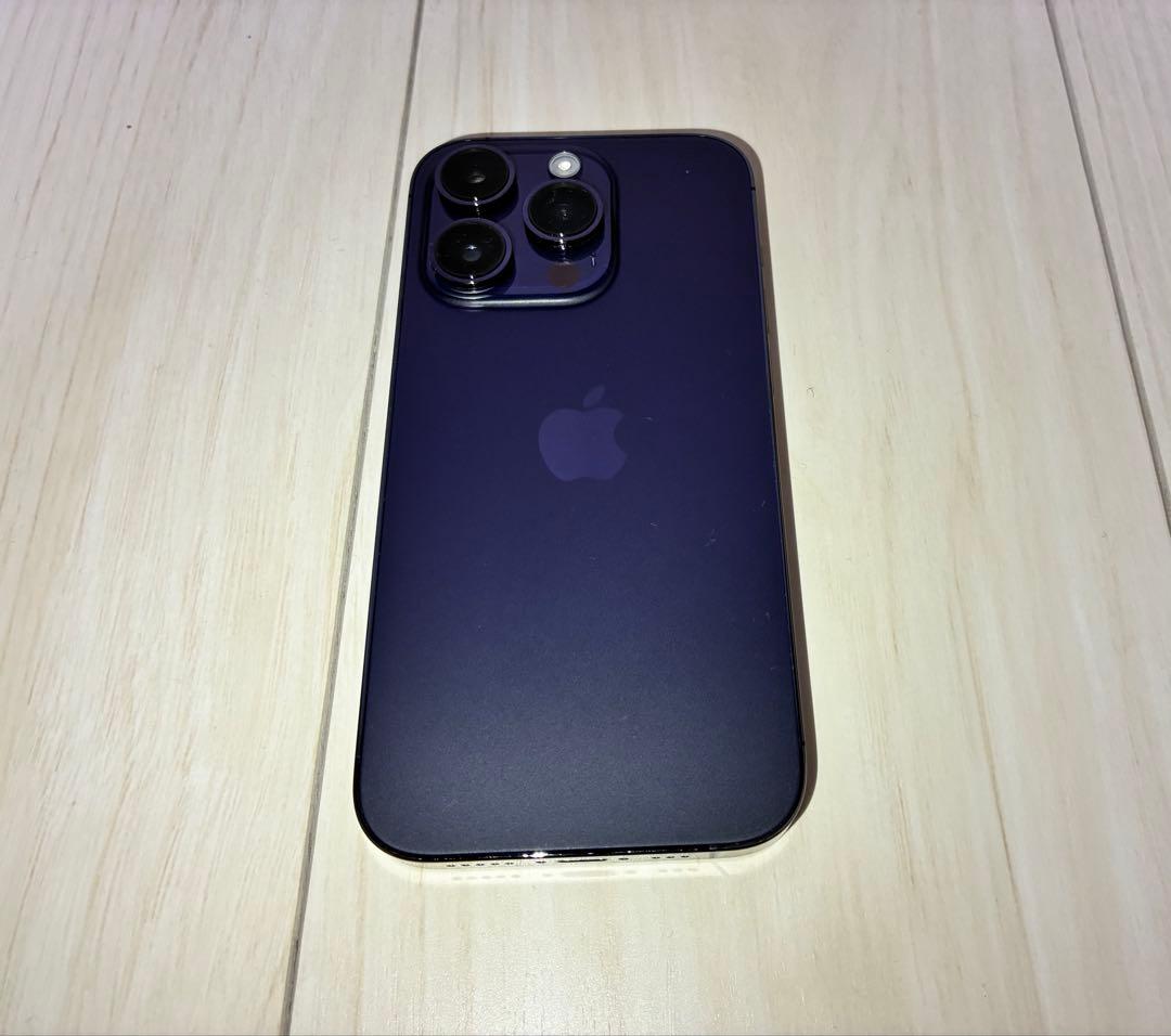【極美品】iPhone 14 Pro ディープパープル 本体