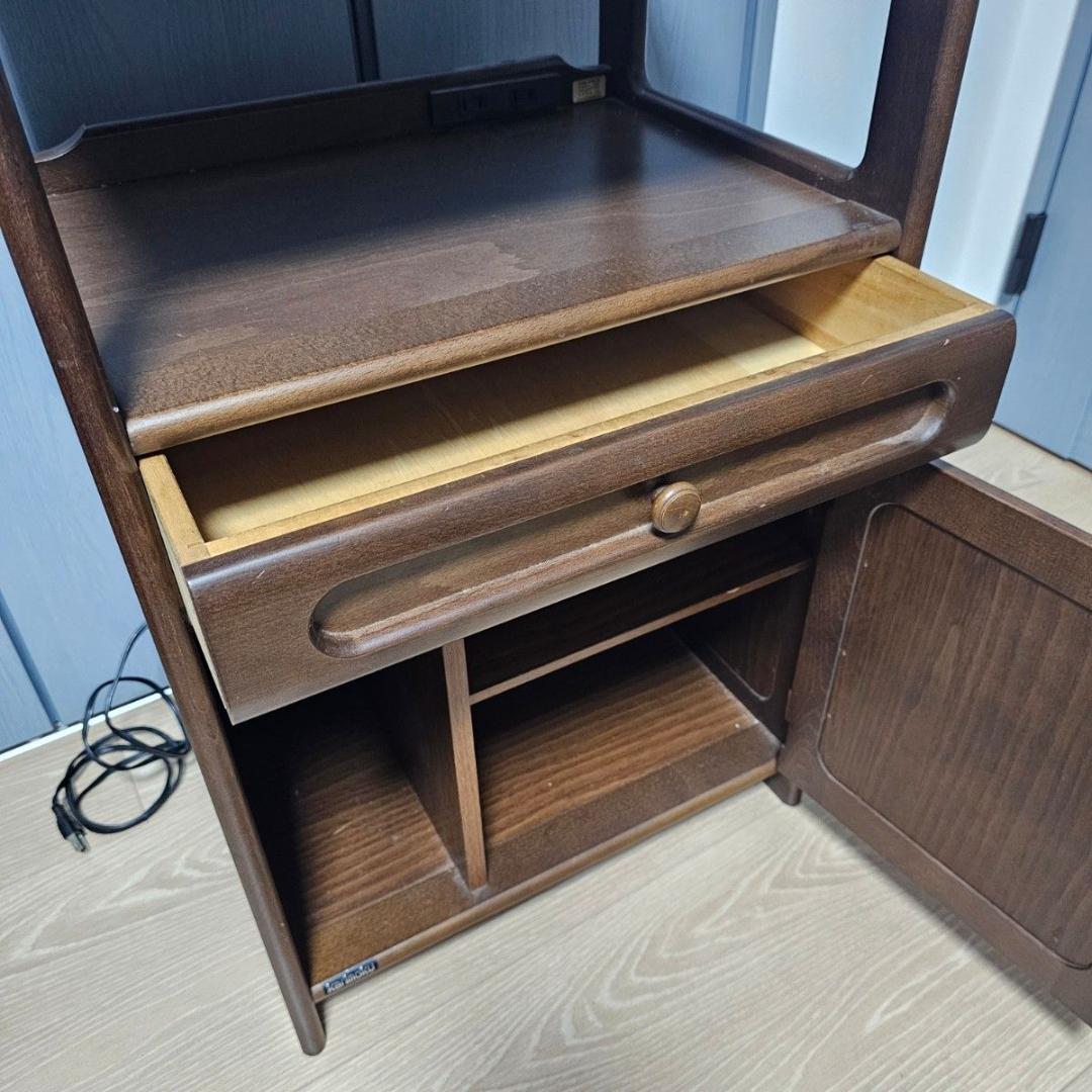 希少 カリモク　電話台　木製　ブラウン　カリモク家具 karimoku