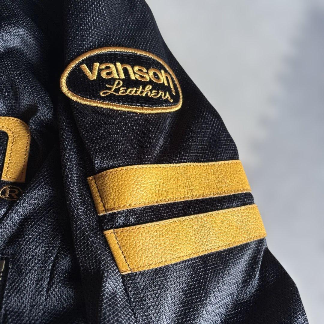 vanson メッシュバイクジャケット Mサイズ 黒/黄色