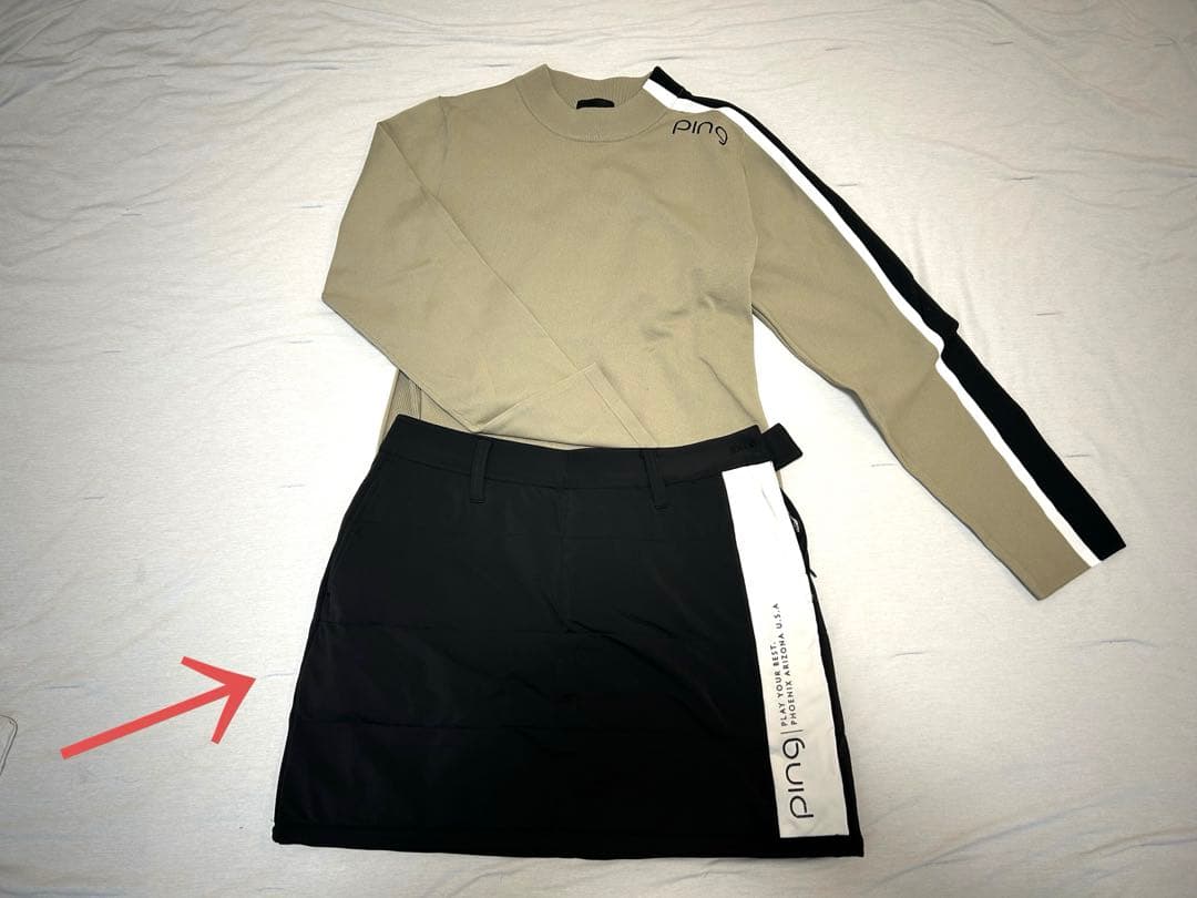 【お値下げ】PING ゴルフ 防風防寒スカート　保温　防寒　L 黒