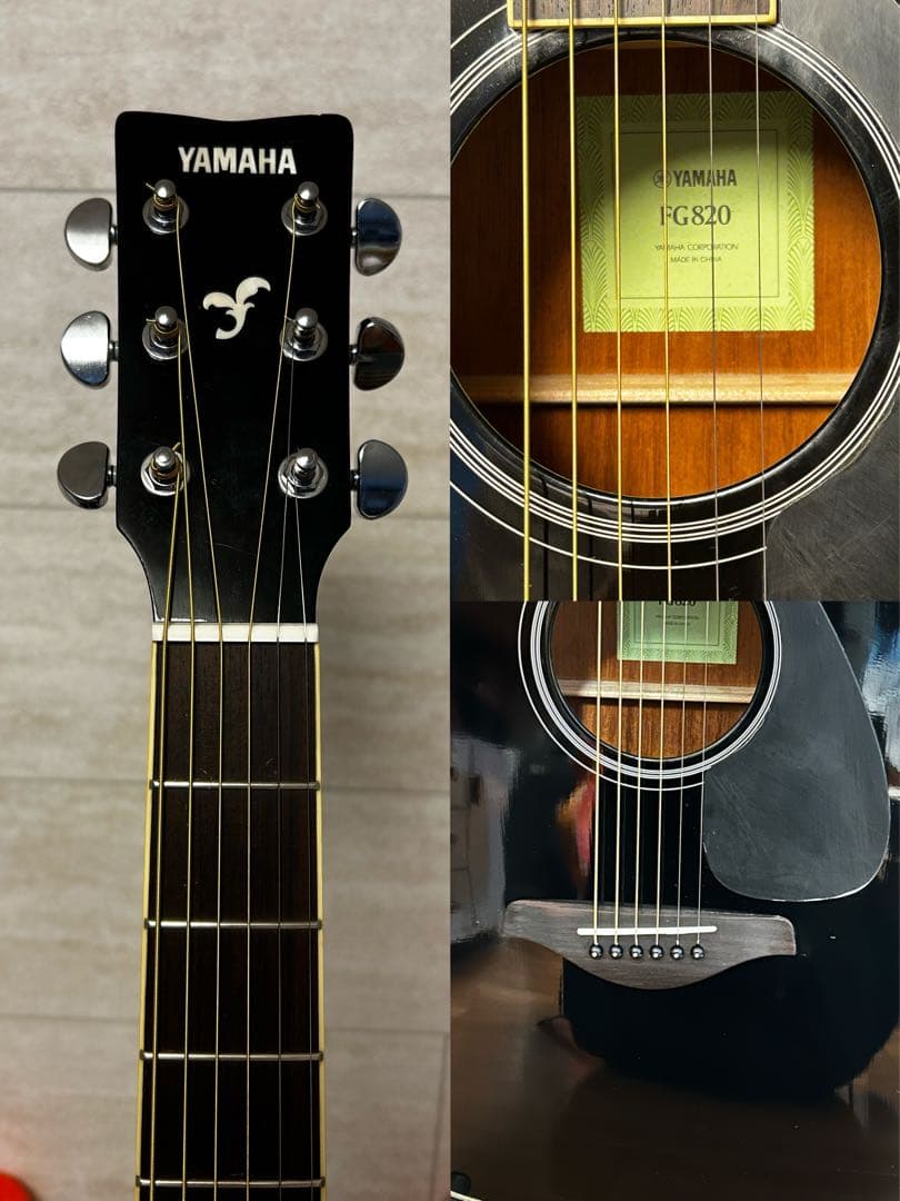 すぐ使える美品 YAMAHA FG-820 ブラック クリーニング 低弦高調整済