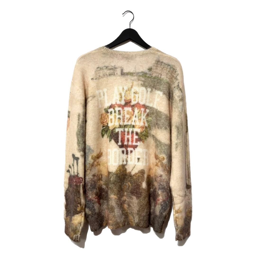 新品 ラッセルノ ゴルフ グラフィック ニット セーター アイボリー XL 6