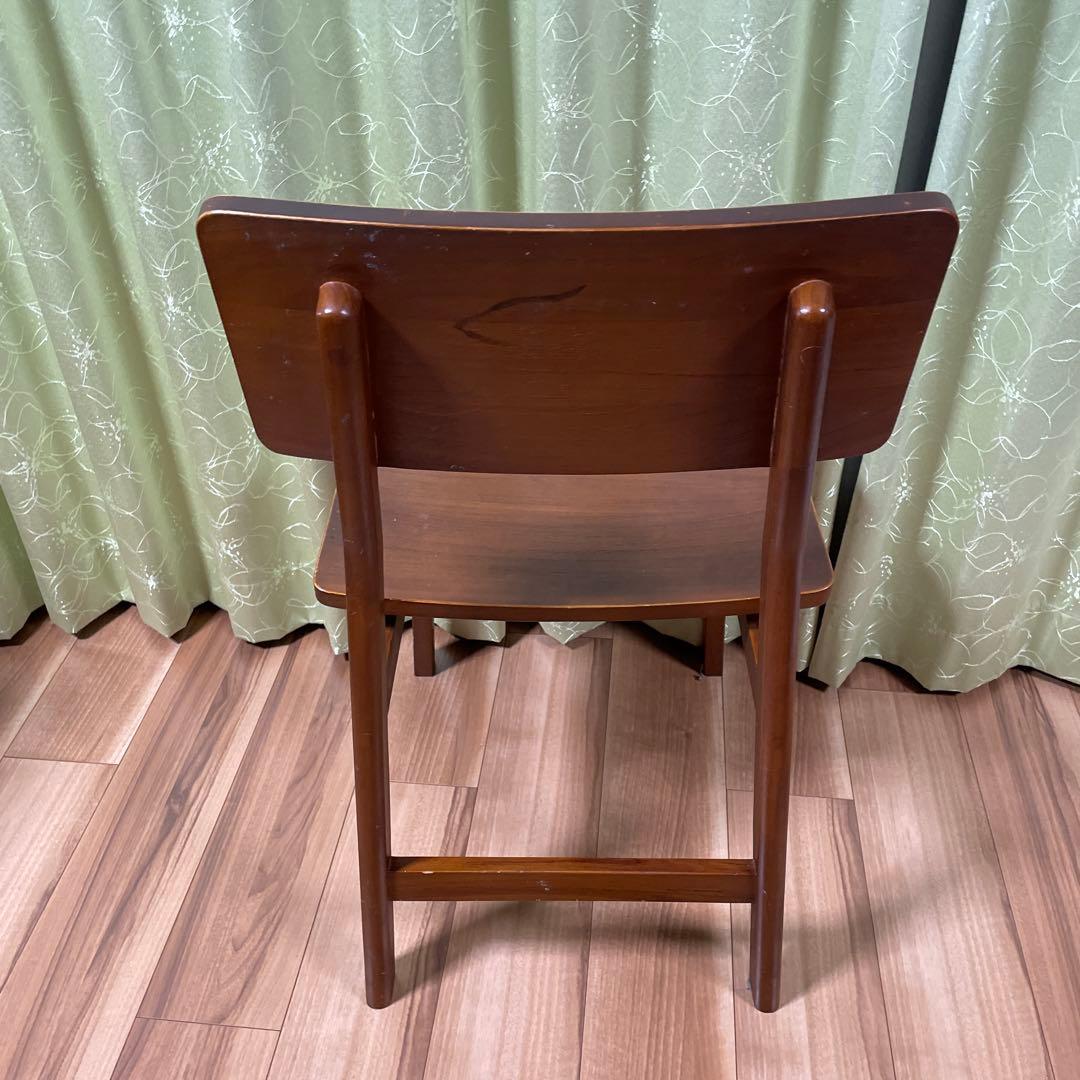 スキャンティーク　木製シンプルチェア ブラウン