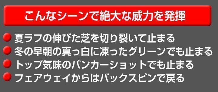 48度も新登場★世界最強バックスピンで止まって戻って寄せワン連発の超激スピン性能