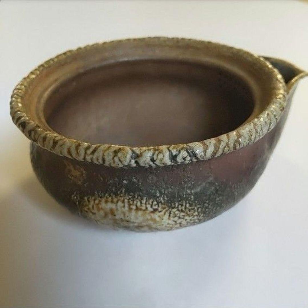 入江光人司『宝瓶』竹節摘み 備前焼 急須 茶器 共箱