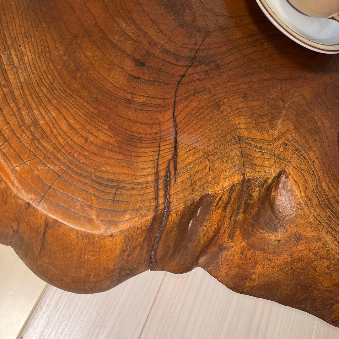 一枚板　テーブル　ヴィンテージ　蚤の市　昭和レトロ　古道具