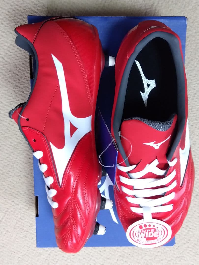 ラグビースパイク／28.0／赤×白／R1GA190001／新品・未使用品