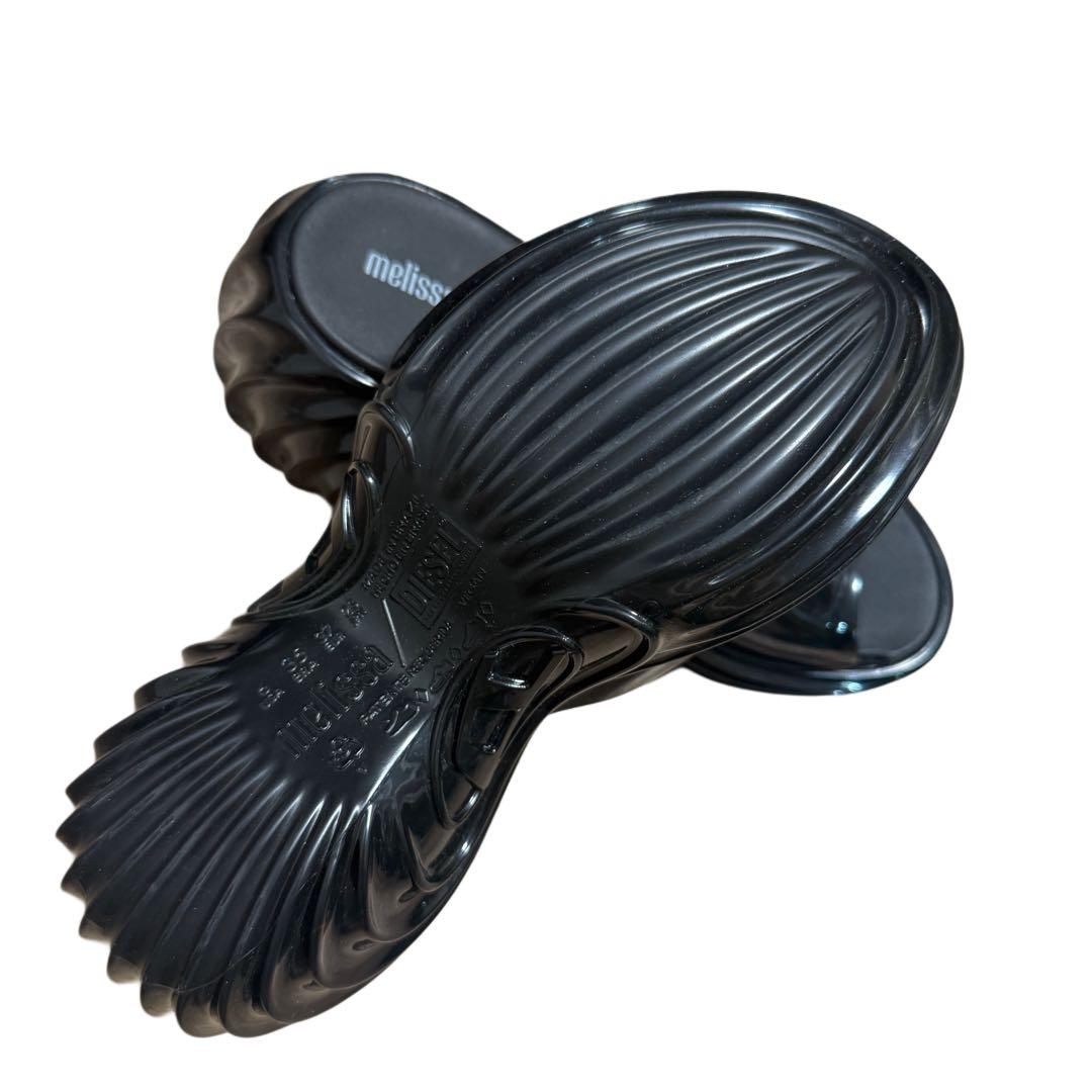 melissa DIESEL ブラック スライドサンダル