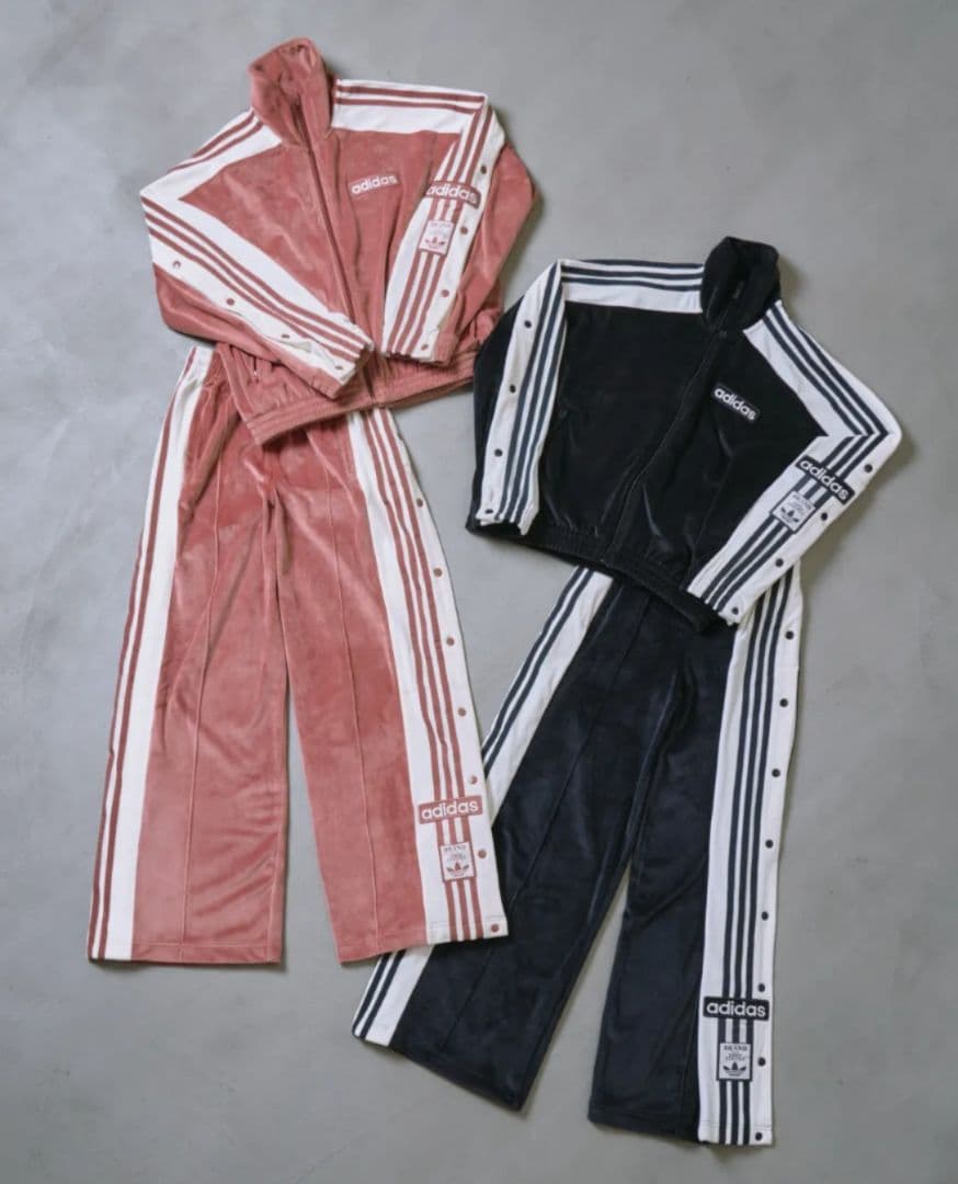 adidas W ADIBREAK VELOUR TT　ピンク　トップスのみ