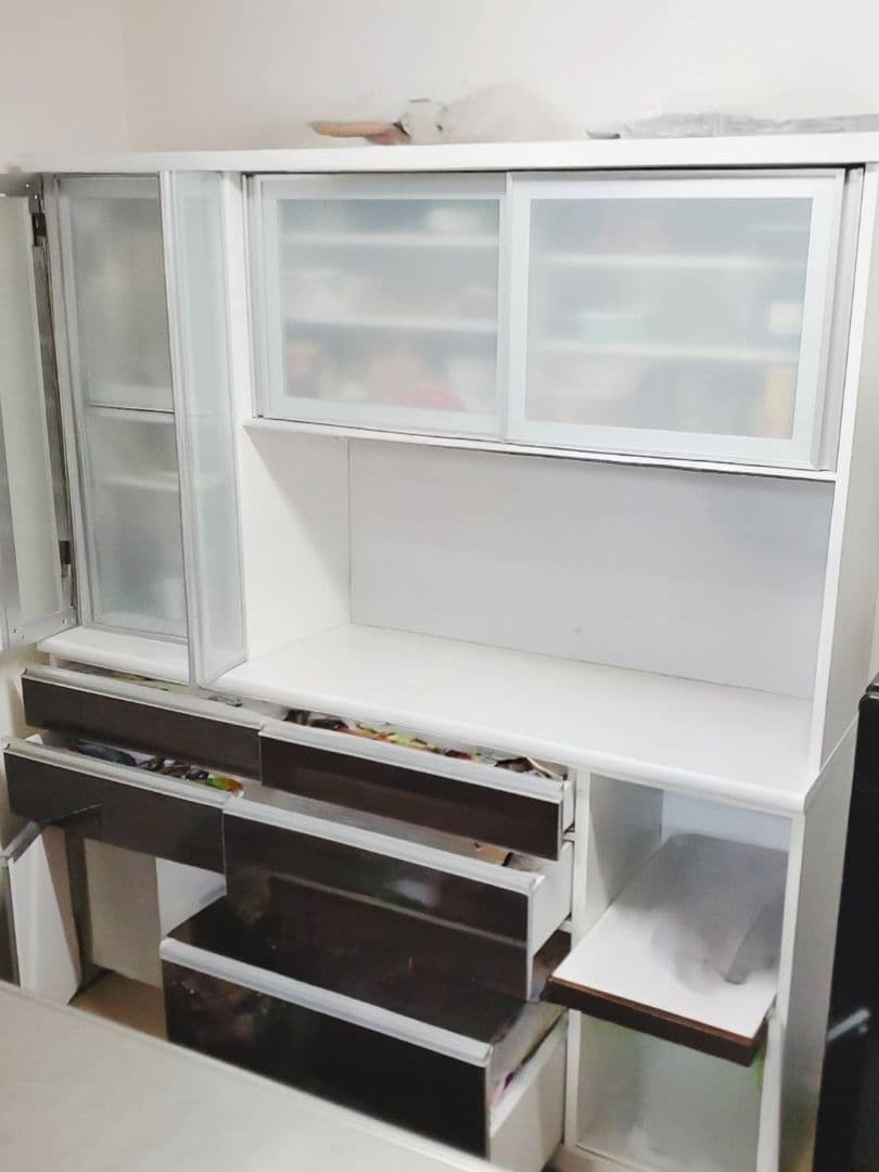 引取価格　古賀家具 壁面 キッチンボード食器棚　幅174cm Used・美品