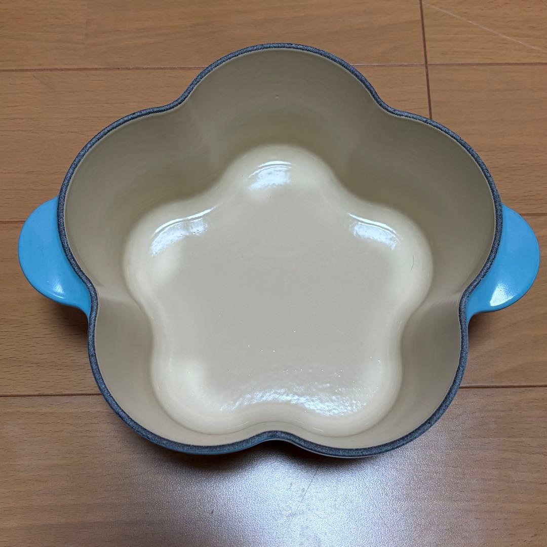 LE CREUSET ココットフルール　カリビアンブルー