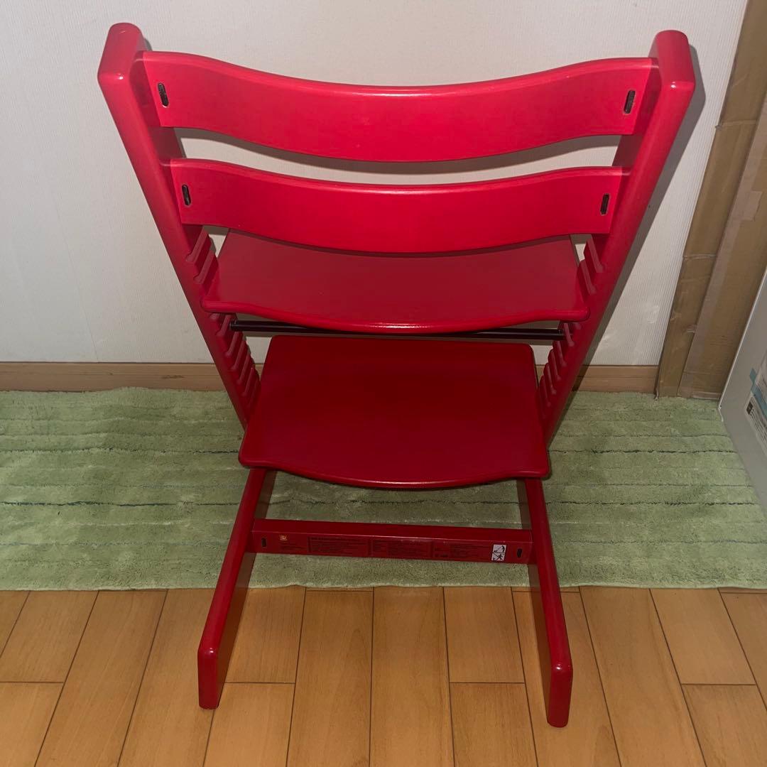 【良品】ストッケ トリップトラップ ハイチェア　レッド　S/N シリアル6