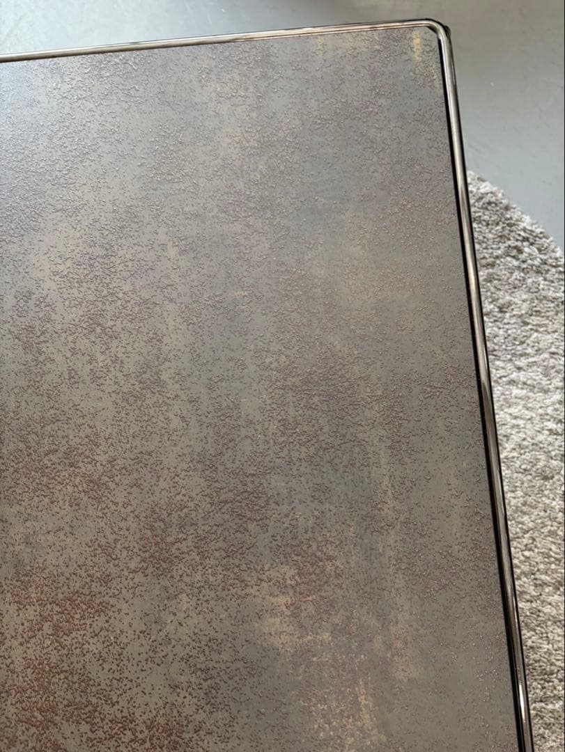 MARCAL コーヒーテーブル　セラミック天板　ブラッククロームフレーム