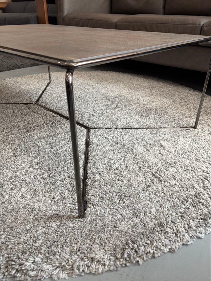 MARCAL コーヒーテーブル　セラミック天板　ブラッククロームフレーム