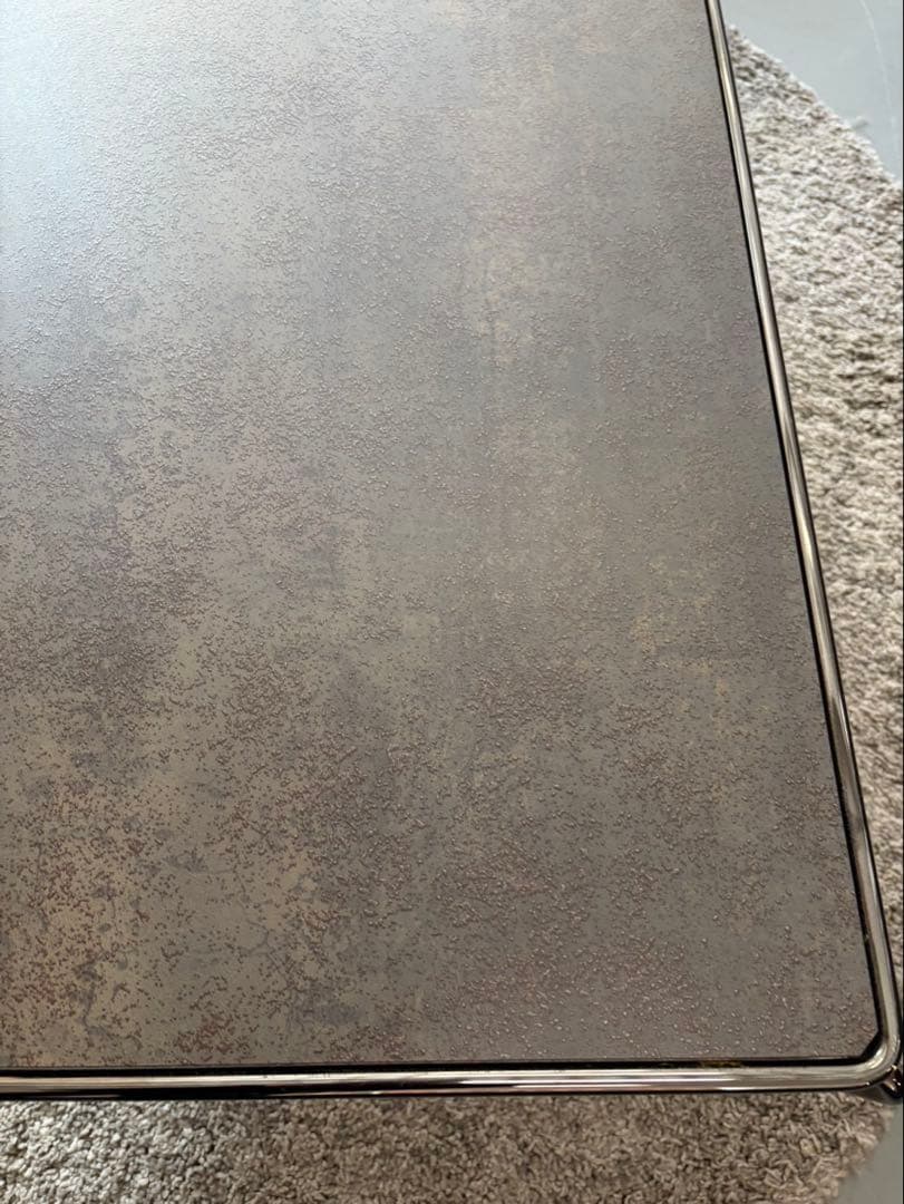 MARCAL コーヒーテーブル　セラミック天板　ブラッククロームフレーム