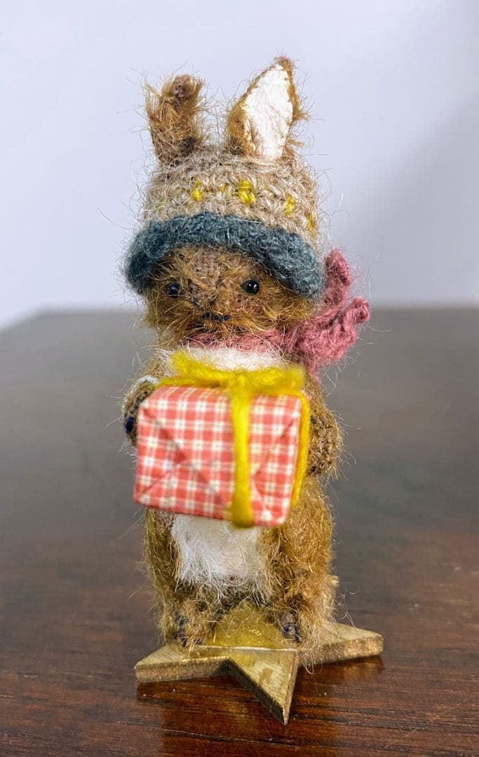 moriのえほん×三浦こずえコラボ作品　クリスマスの準備　ミニチュア　ぬいぐるみ