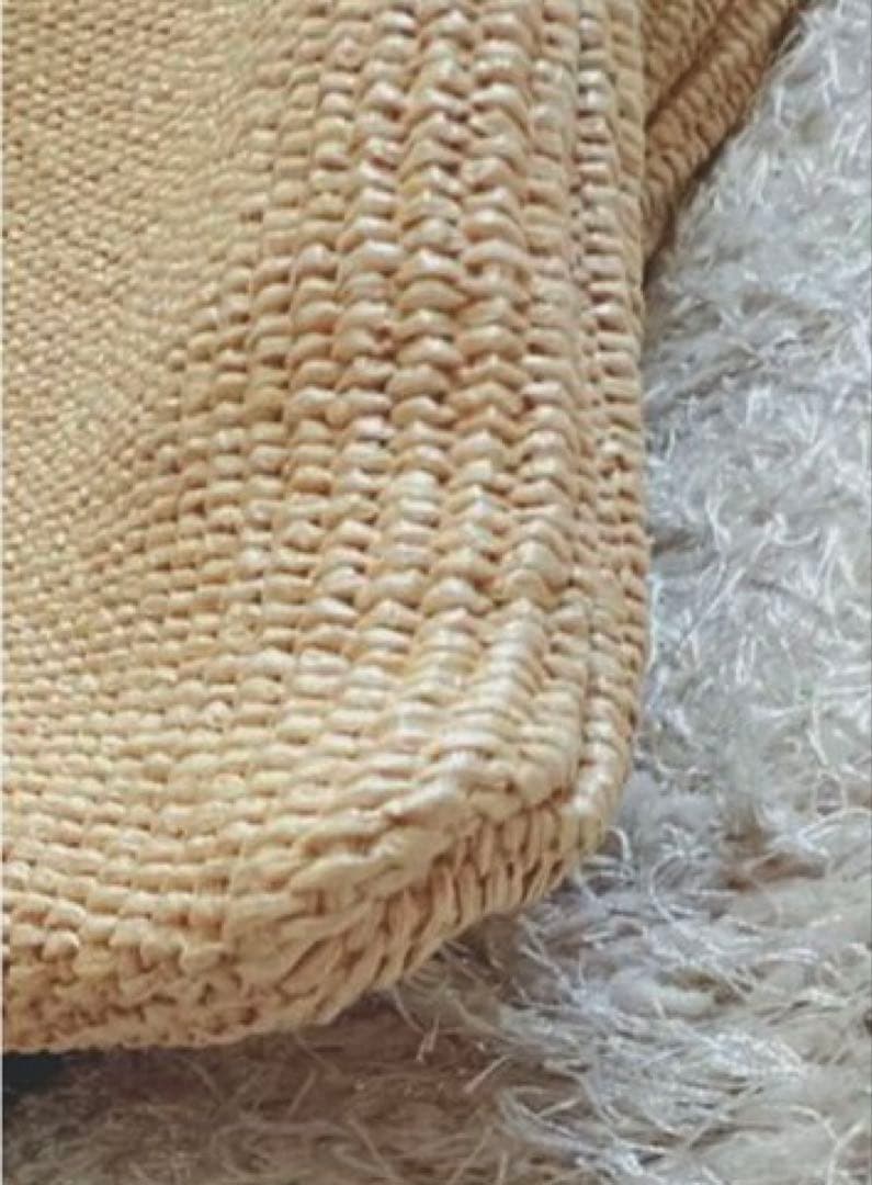 最終SALE★ARRONトライアングル ラフィア✕ レザー カゴバッグ 軽量