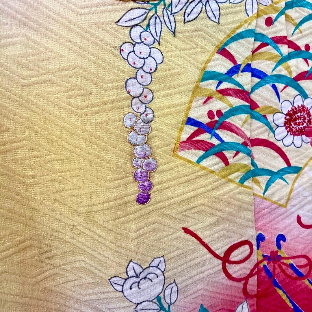 ★アンティーク　女の子　子供着物　7歳　七五三　　大正ロマン　NO48