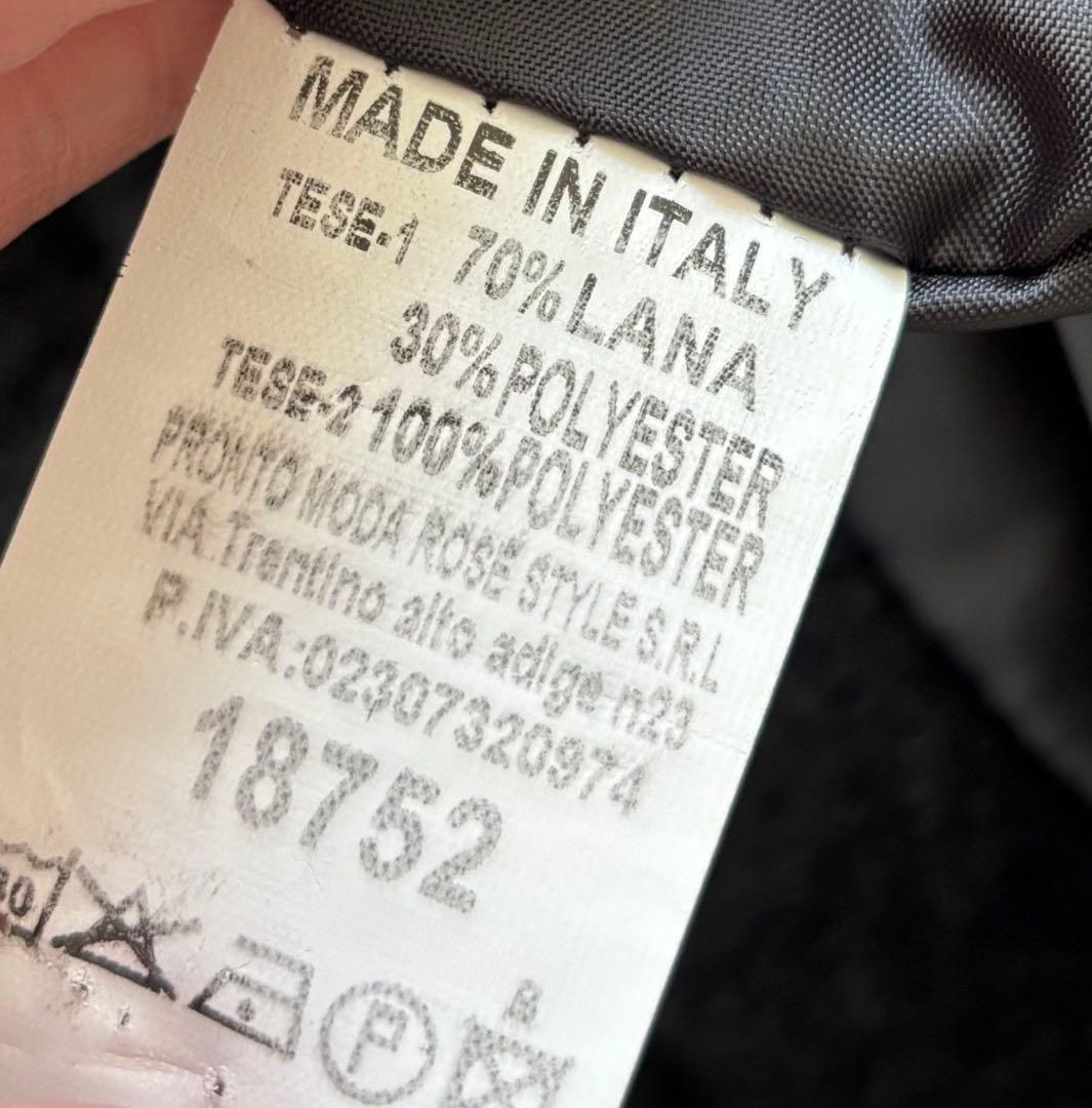 希少✨ イタリア製 圧縮ウール フラワー フード付コート レトロ マルチカラー