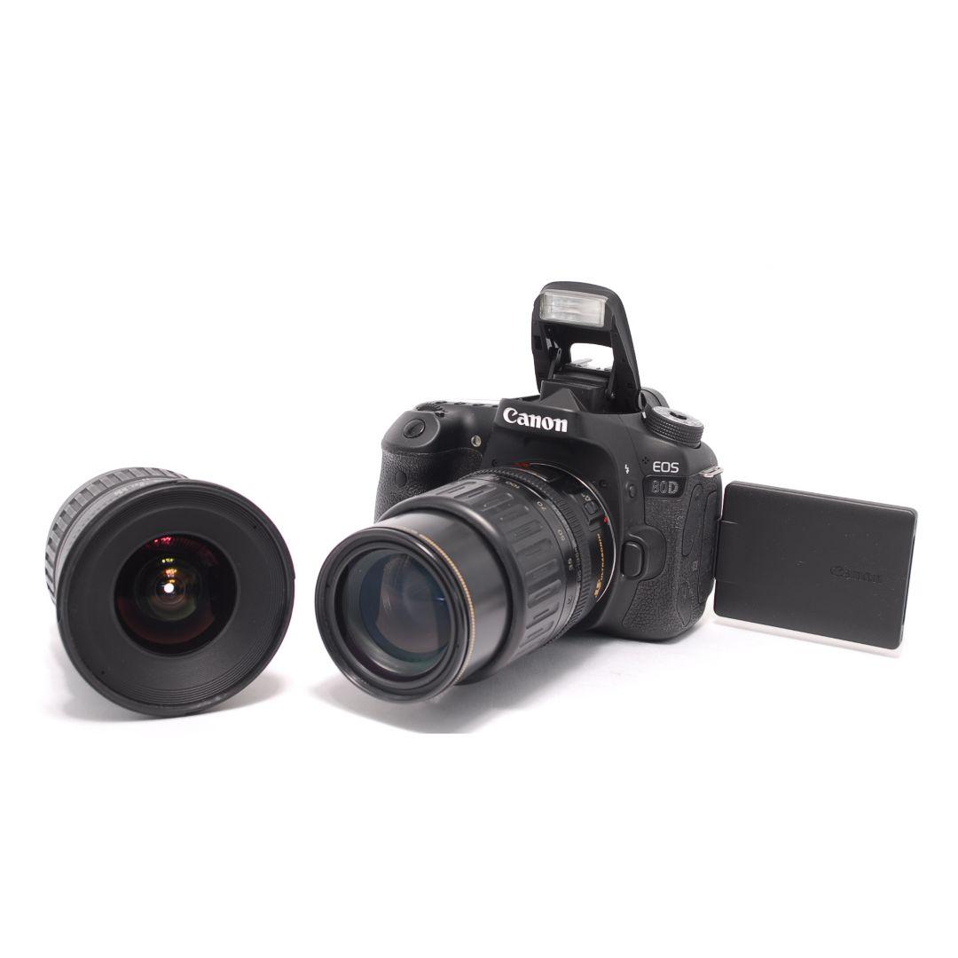 ❤即購入1000円OFF❤ キャノン 80D 超広角 中望遠 ダブルレンズ