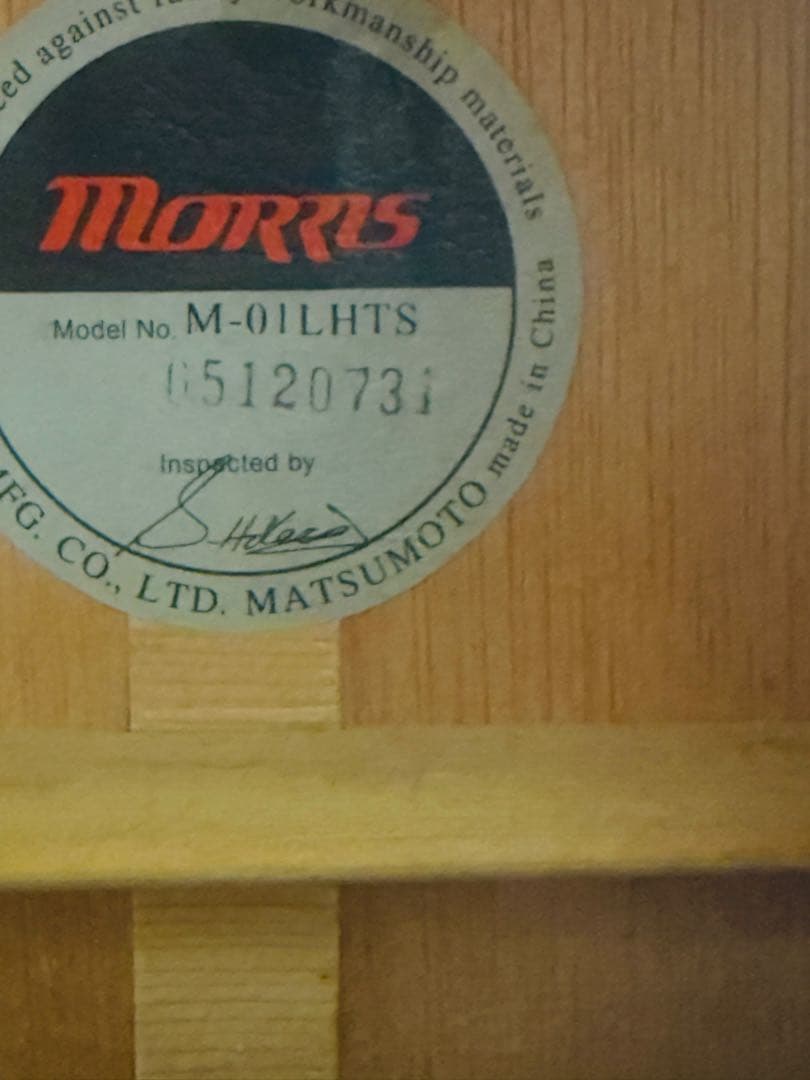 【美品】レフティー(左利き)アコースティックギターMorris M-01LHTS