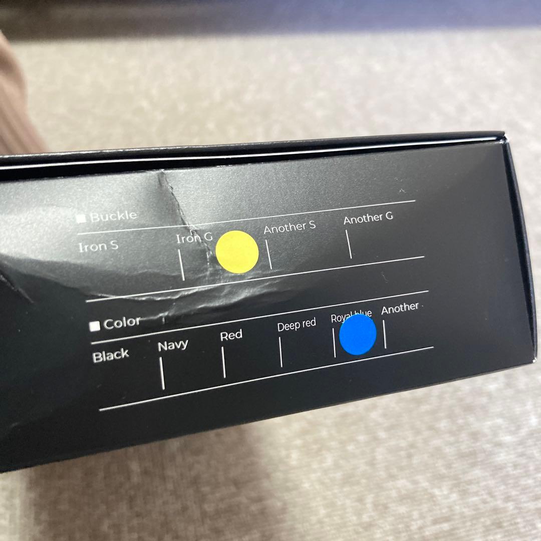 新品　コアエナジー　ロイヤルブルー×ゴールドバックル　　野球用ベルト　箱潰れ