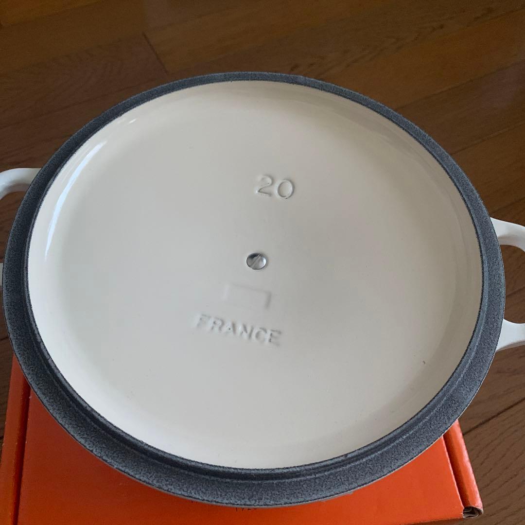 LE CREUSET 両手鍋 ホワイト 20cm