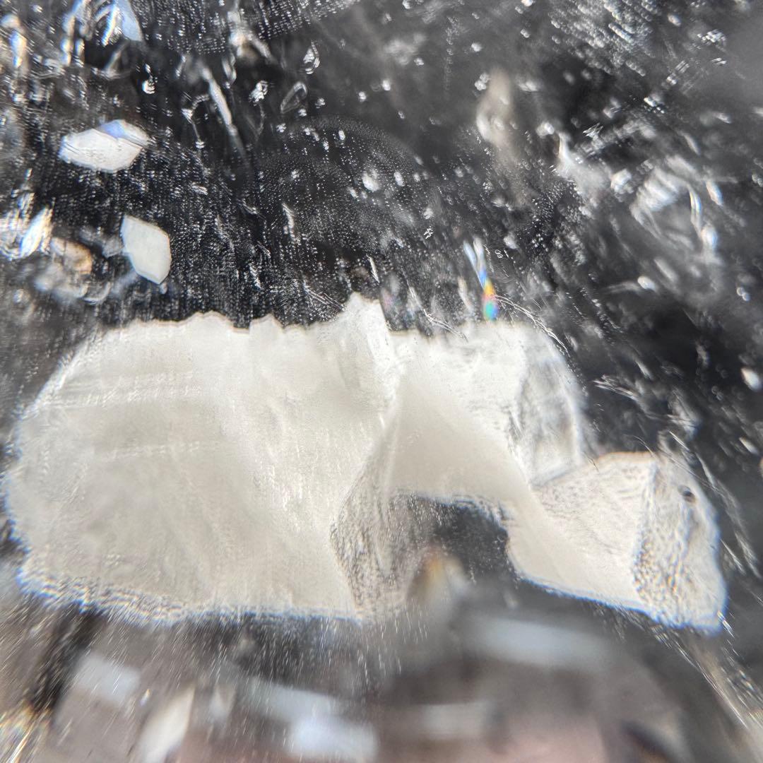 M-40カルサイトイン 淡色スモーキークォーツ 丸玉 スフィア 天然石 景観系