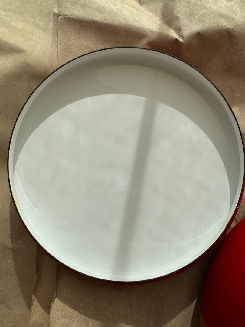 ダンスク☆ホーロー鍋、18cm、赤