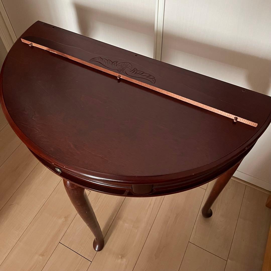 u*e様 コンソールテーブル　引き出し付き　猫脚　ハーフムーン　半円　花台　アン
